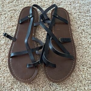 Black Strap Sandals